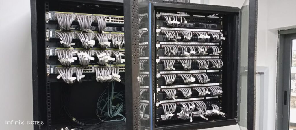 coherlinlimited setting up LAN at an office in Lagos